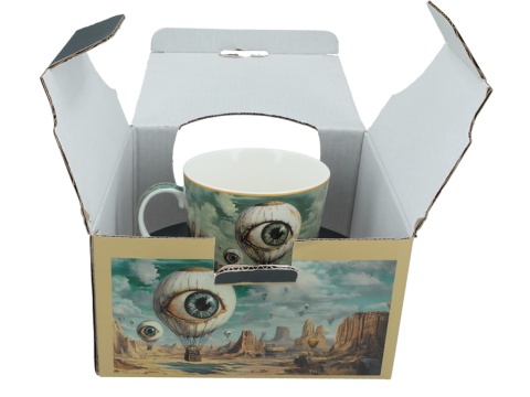 Filiżanka spodek zestaw do kawy herbaty Carmani Dali oko