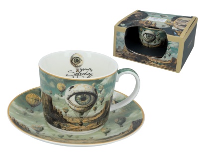 Filiżanka spodek zestaw do kawy herbaty Carmani Dali oko