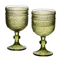 Kieliszki Elise Green zielone do wina wody komplet 4 szt