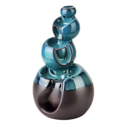 Kominek ceramiczny na kadzidło zapachowe Backflow turkus
