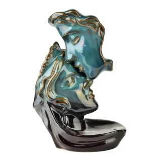 Kominek na kadzidło zapachowe Backflow ceramika turkus para