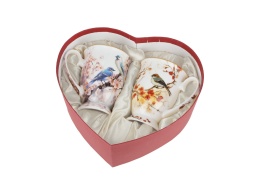 Kubki porcelana zestaw 2 szt na prezent Lozano Ptaki Carmani