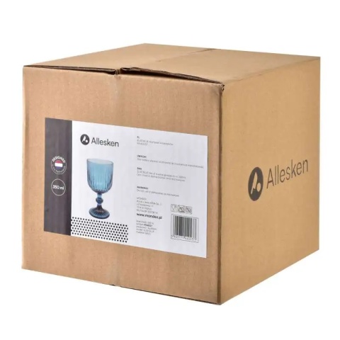 Kieliszki Elise Blue niebieskie do wina komplet 4 szt