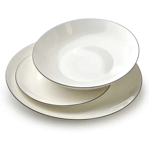 Serwis obiadowy porcelana prezent zestaw 6 osób Lea Simple