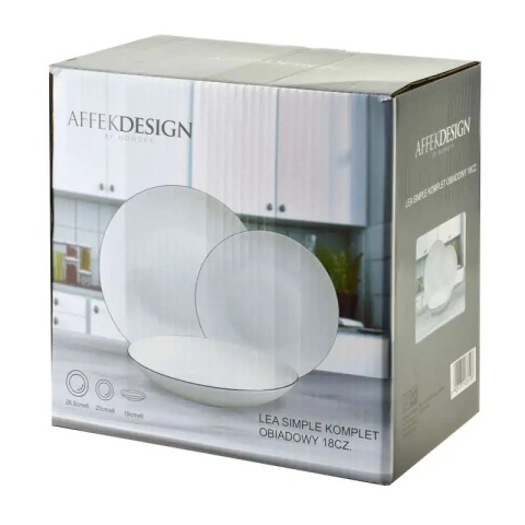 Serwis obiadowy porcelana prezent zestaw 6 osób Lea Simple