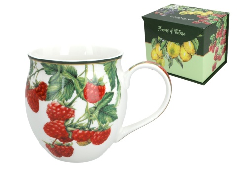 Kubek beczułka do herbaty kawy na prezent maliny carmani