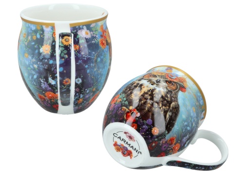 Kubek beczułka do herbaty kawy na prezent sowa carmani