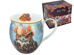 Kubek beczułka do herbaty kawy na prezent sowa carmani