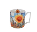 Kubek kubas do herbaty modern art Sunflower porcelana