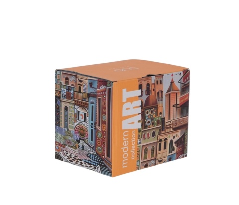 Kubek kubas do kawy modern art sweet city porcelana duo
