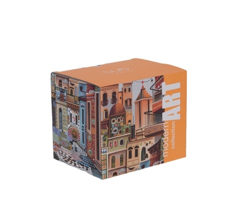 Kubek kubas do kawy modern art sweet city porcelana duo