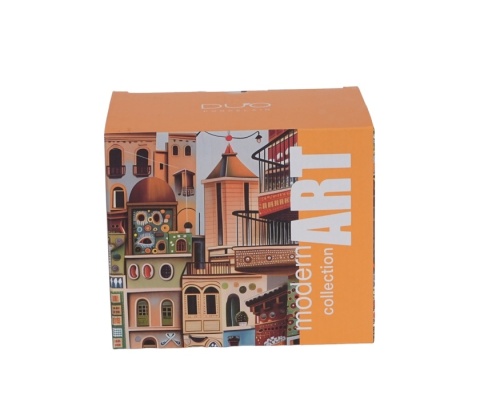 Kubek kubas do kawy modern art sweet city porcelana duo