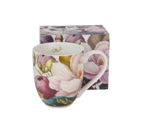 Kubek kubas jumbo xxl na prezent magnolie porcelana duo