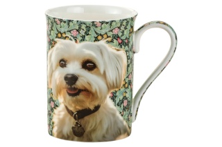 Kubek do kawy porcelana kostna Maltańczyk Morris Dogs pies
