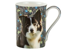 Kubek do herbaty porcelana kostna Collie Morris Dogs pies