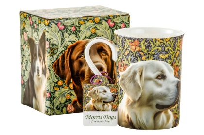 Kubek porcelana kostna Golden Morris Dogs pies do herbaty