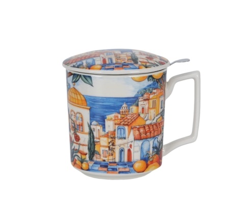 Kubek sitko zaparzacz modern Espania komplet na prezent