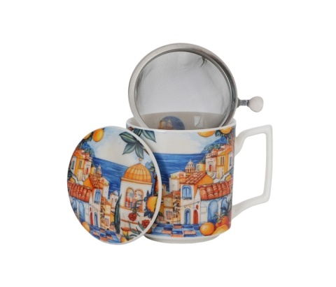 Kubek sitko zaparzacz modern Espania komplet na prezent