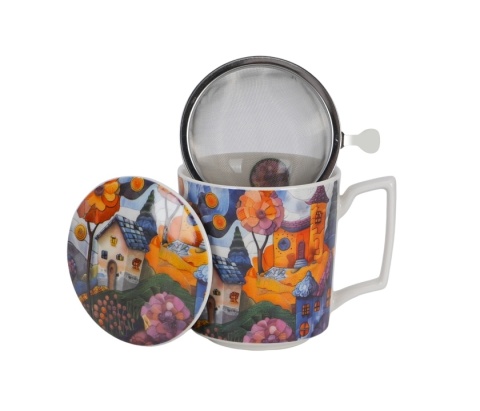 Kubek porcelana sitko modern countryside zestaw na prezent