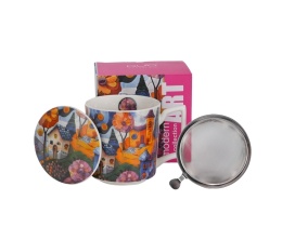 Kubek porcelana sitko modern countryside zestaw na prezent