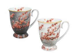 Kubki do herbaty porcelana zestaw 2szt Lozano Kwiaty Carmani