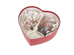Kubki do herbaty porcelana zestaw 2szt Lozano Kwiaty Carmani