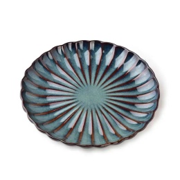 Talerz deserowy porcelanowy ozdobny Evie Dark na ciasto