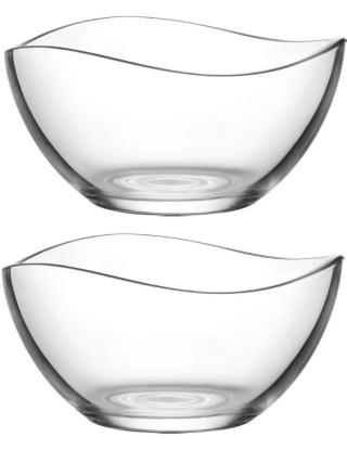 Salaterka szklana miska zestaw 2 szt okrągła Lav Vira