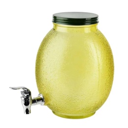 Słój szklany butelka z kranikiem kranem 4 l cytryna modern