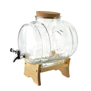 Słój szklany z kranikiem beczułka 5 l modern do napojów