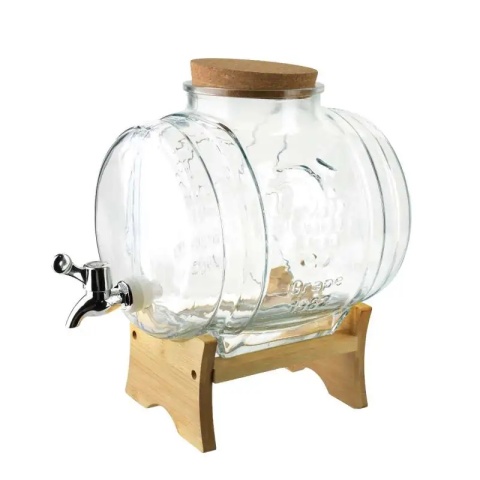 Słój szklany z kranikiem beczułka 5 l modern do napojów
