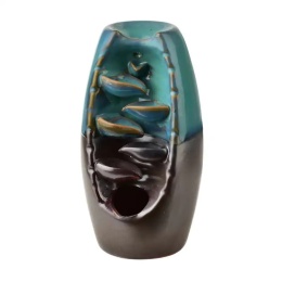 Kominek ceramiczny na kadzidło zapachowe Backflow turkus