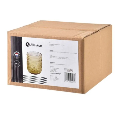 Szklanki do wody napojów zestaw 4 szt 260 ml Elise Green