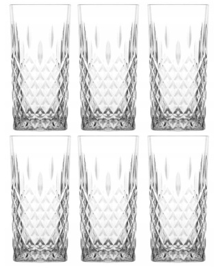 Szklanki wysokie do wody drinków 6 szt 350 ml Lav Odin