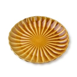 Talerz deserowy porcelanowy płytki Evie Honey na ciasto