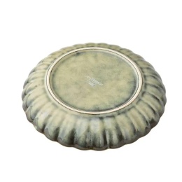 Talerz porcelanowy deserowy ozdobny Evie Green na ciasto