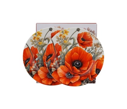 Talerz deserowy porcelanowy zestaw 2 szt na ciasto maki