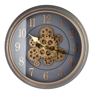 Zegar na ścianę ruchomy mechanizm arabskie cyfry Ramsey szary