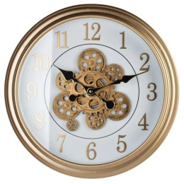 Zegar na ścianę biały złoty arabskie cyfry Ramsey 44 cm