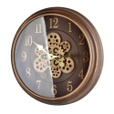 Zegar na ścianę brązowy złoty arabskie cyfry Ramsey 44 cm
