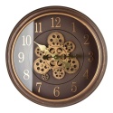 Zegar na ścianę brązowy złoty arabskie cyfry Ramsey 44 cm