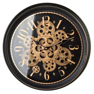 Zegar ścienny czarny złoty arabskie cyfry Ramsey 34 cm