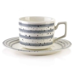 Filiżanki do herbaty joy na prezent porcelana zestaw 6szt