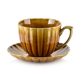 Filiżanka ze spodkiem do kawy herbaty na prezent evie honey