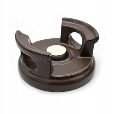 Dzbanek na podgrzewaczu bella brąz matowy ceramika 1l