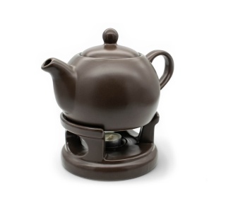 Dzbanek na podgrzewaczu bella brąz matowy ceramika 1l