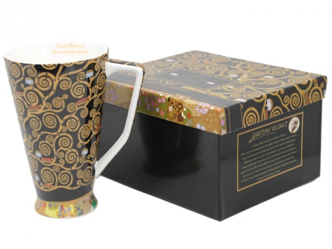 Kubek wysoki w pudełku do herbaty na prezent Klimt Drzewo