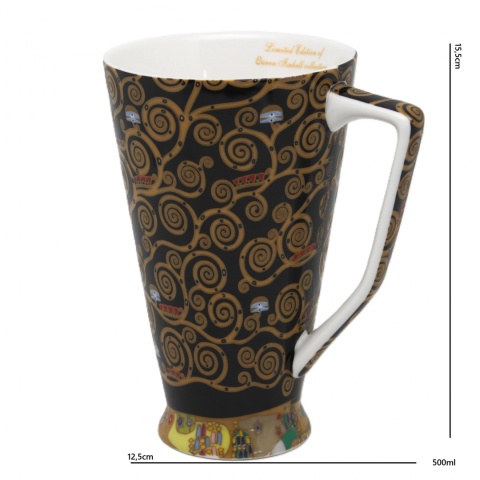 Kubek wysoki w pudełku do herbaty na prezent Klimt Drzewo