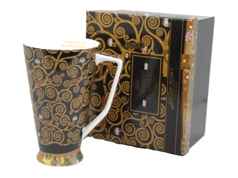 Kubek wysoki w pudełku do herbaty na prezent Klimt Drzewo