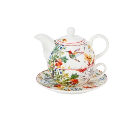 Filiżanka imbryk sitko filtr tea for one Linnea kwiaty ptak